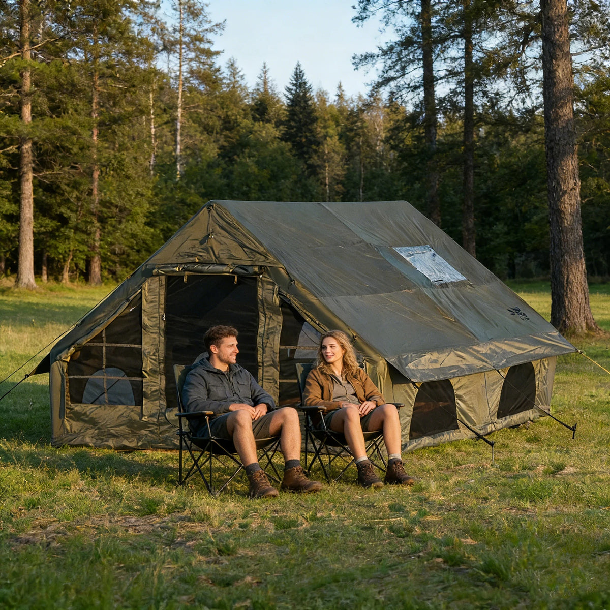 Pakicetus Waterproof Inflatable Camping Tent Quick Setup Portable Carry Bag