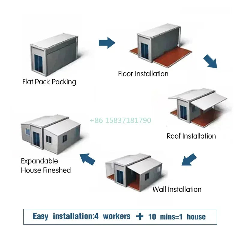 Modern Expandable Container House With Easy Assembly And Stylish Design