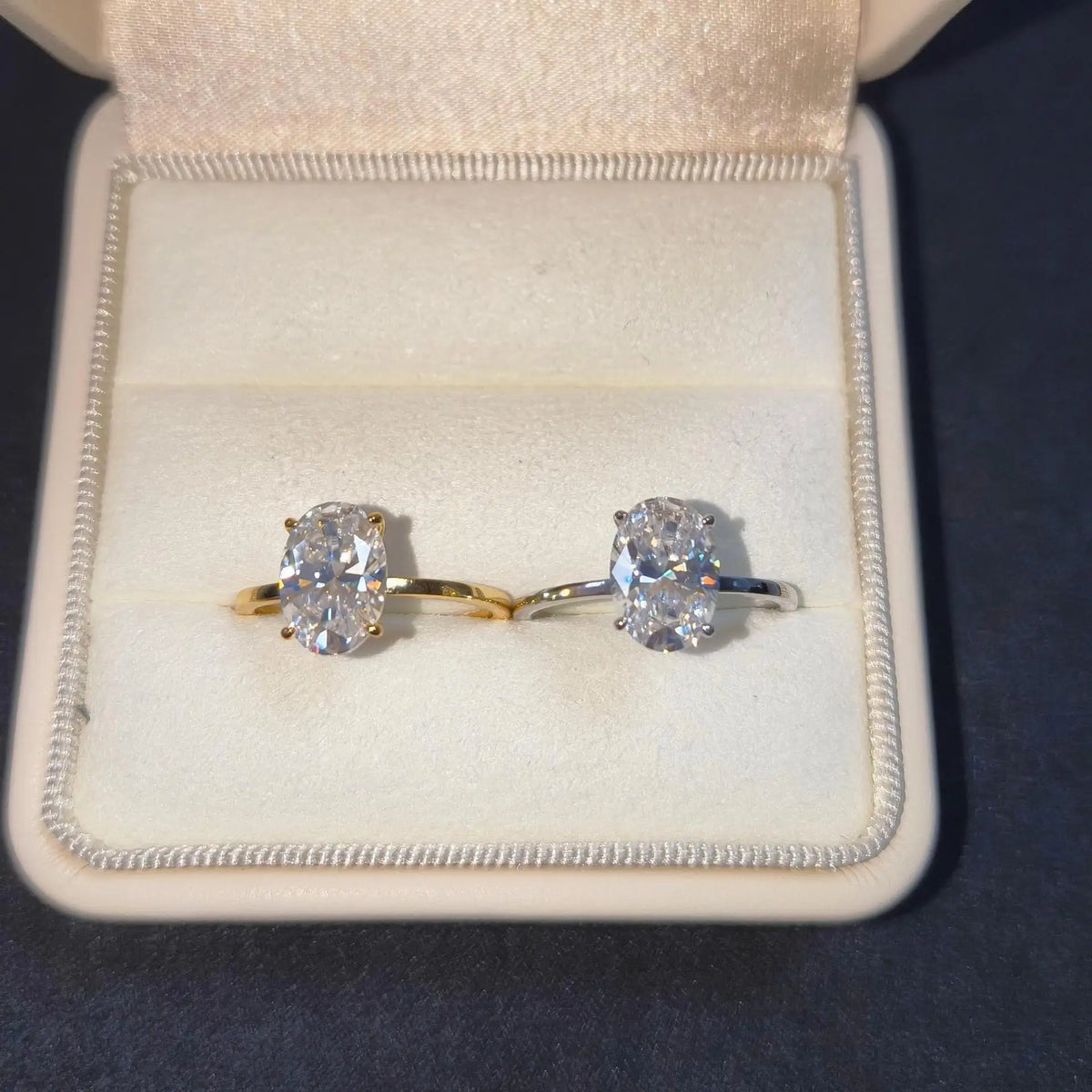 LYEE CYEE Sterling Silver Moissanite Anniversary Ring