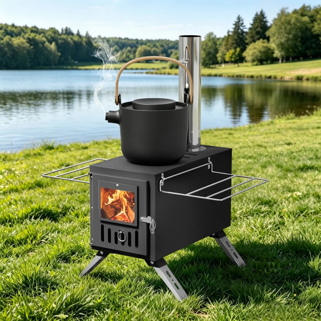 Heavy Duty Portable Wood Burning Stove For Outdoor Adventures