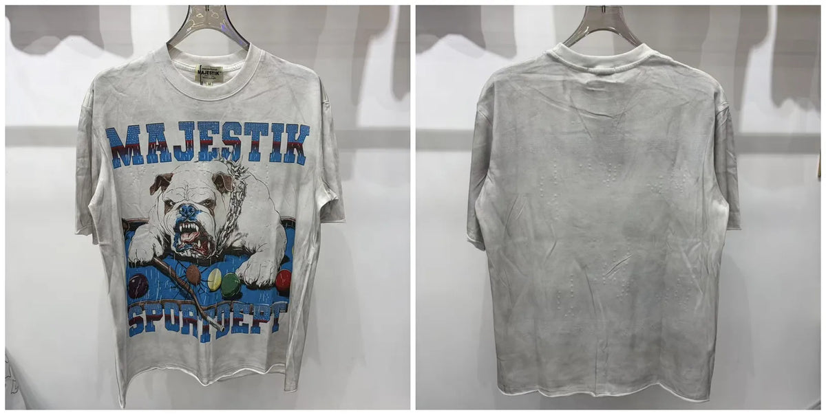 MAJESTIK Men's Cotton Rhinestone Letter Print Casual Sleeveless T Shirt