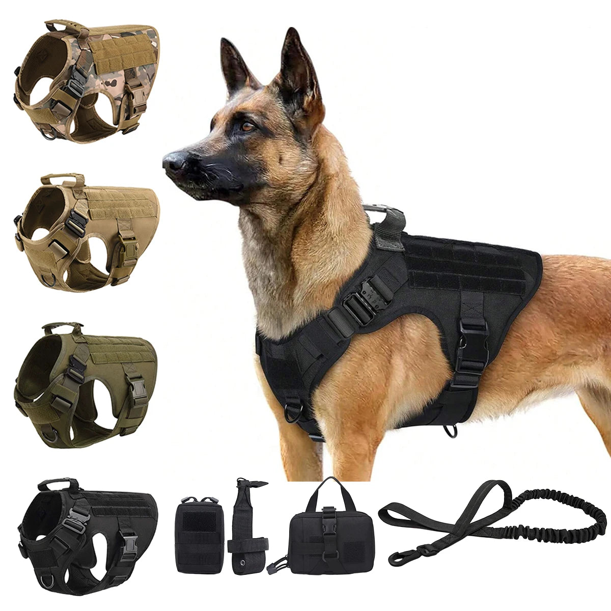 PetraVel Tactical Dog Harness With Quick Release Buckle