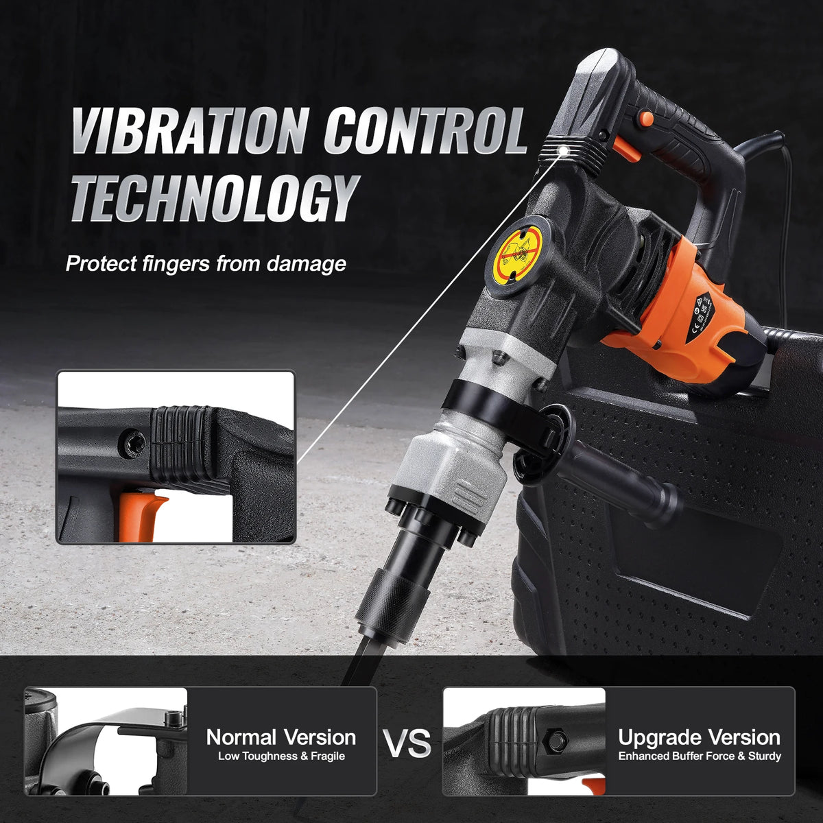 SucceBuy 1400W Heavy Duty Electric Demolition Jackhammer
