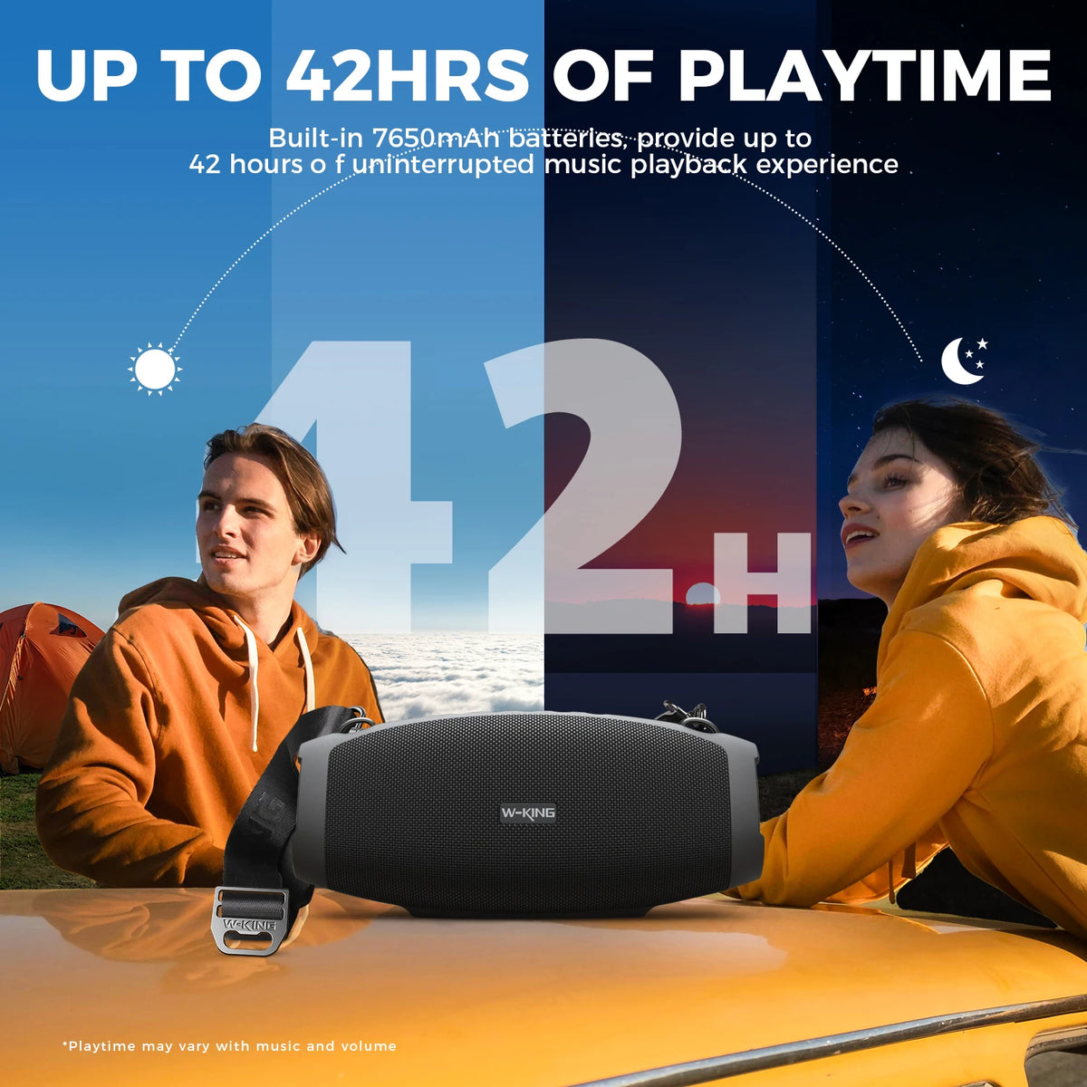 W-King X10 Waterproof Bluetooth Speaker With Powerful Deep Bass