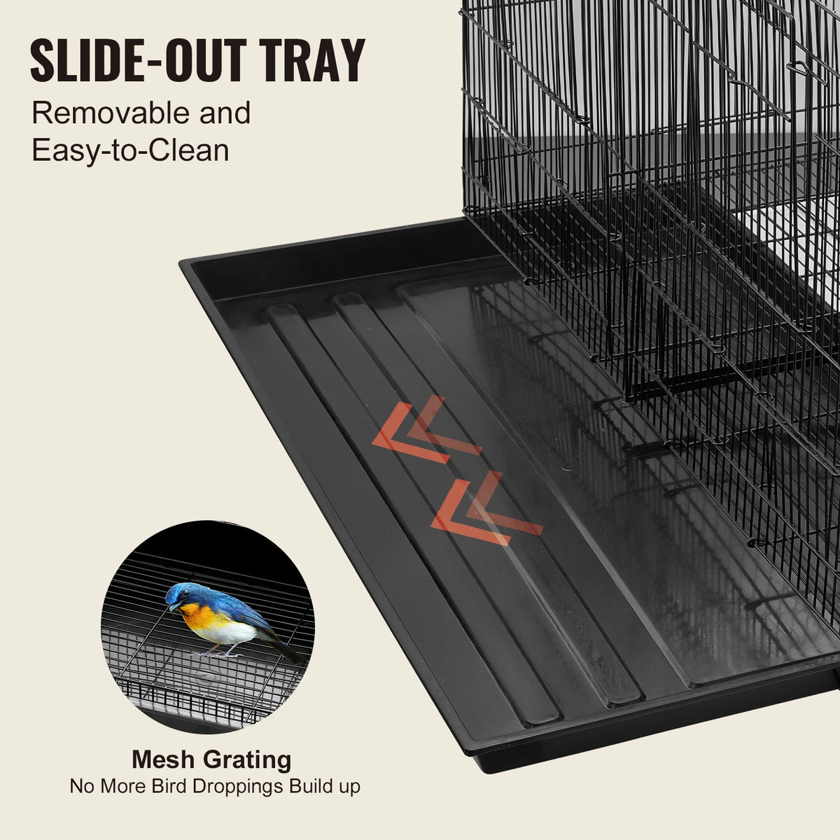 SucceBuy Stackable Divided Bird Travel Cage With Handle And Perches