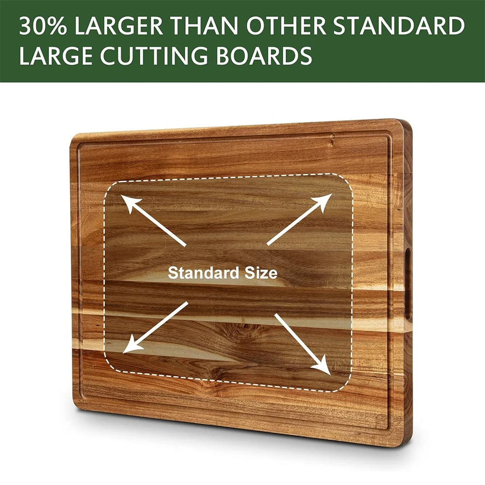 Twister CK Reversible Wood Cutting Board With Juice Groove