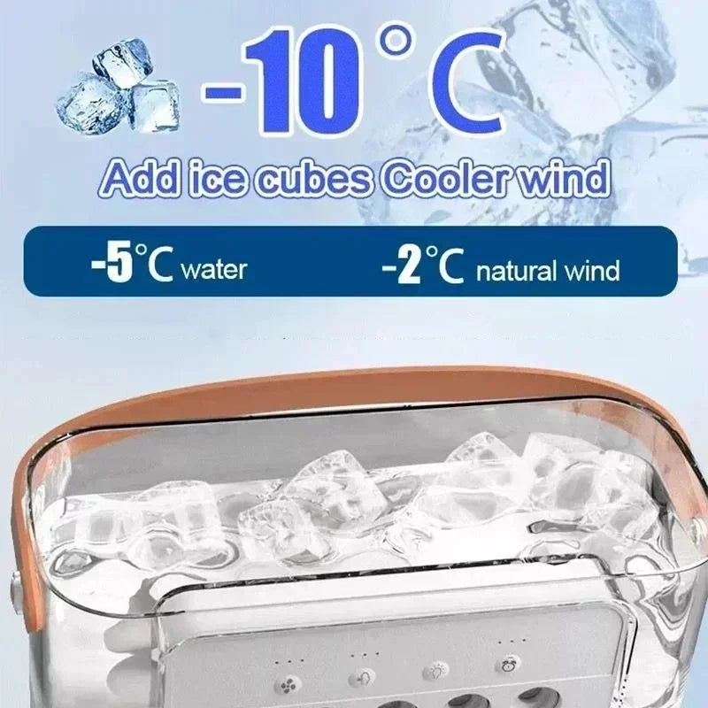 Portable 3 In 1 Air Cooler Humidifier Fan LED Light