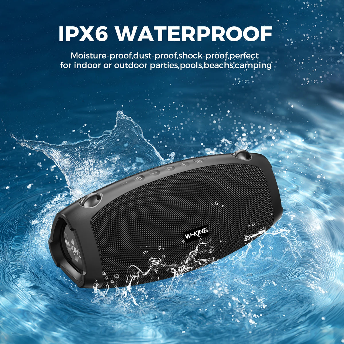 W-King X10 Waterproof Bluetooth Speaker With Powerful Deep Bass