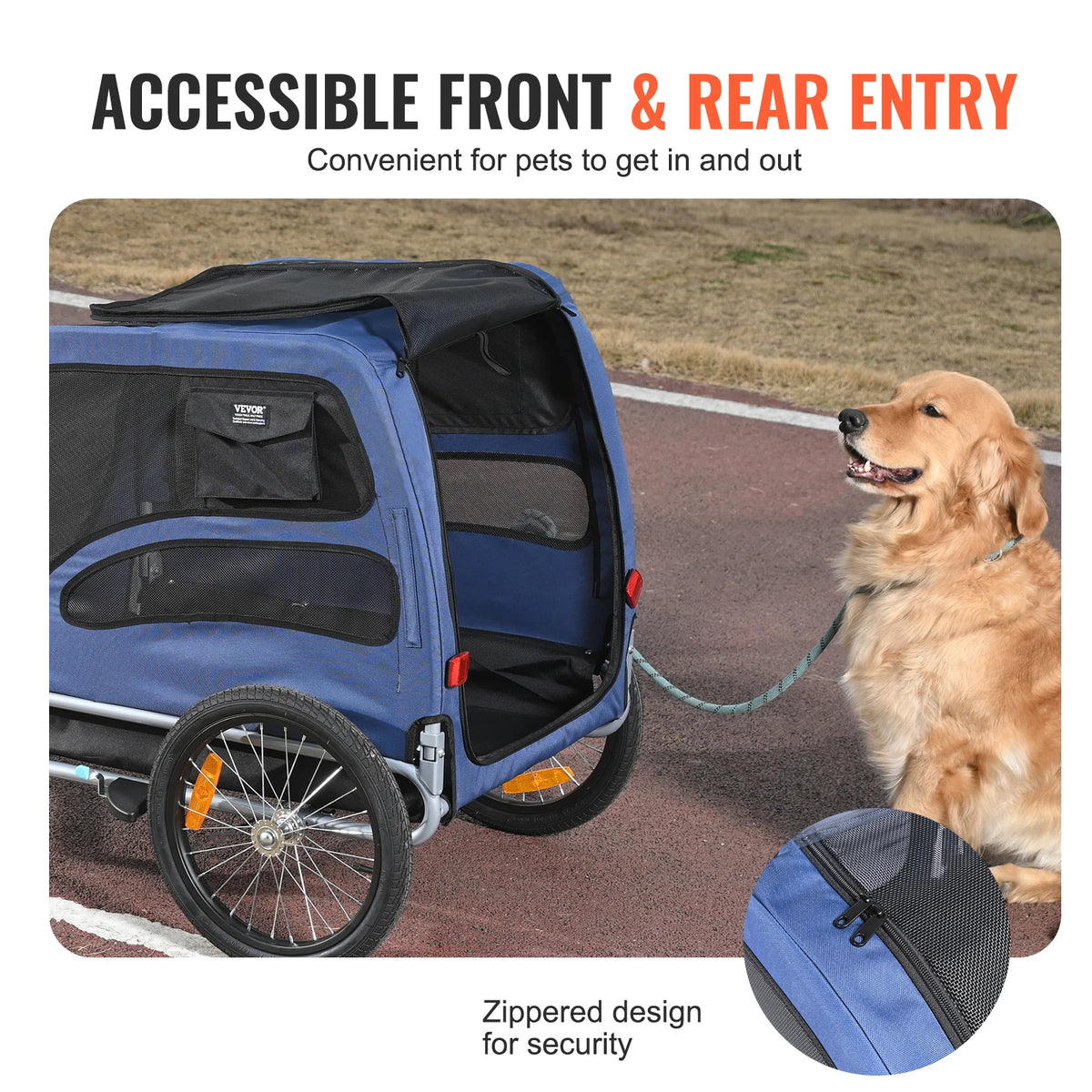 SucceBuy Pet Bicycle Trailer Carrier with Coupler for Dog Travel