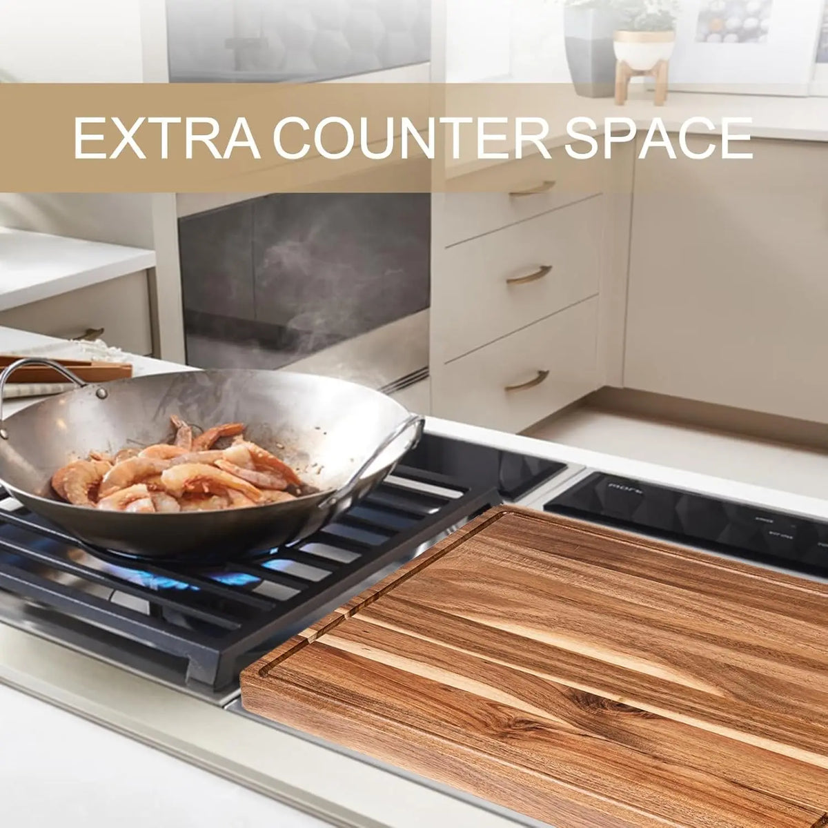 Twister CK Reversible Wood Cutting Board With Juice Groove