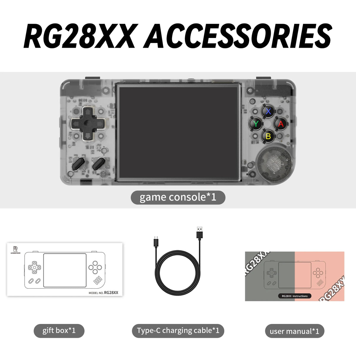 Anbernic RG28XX Retro Handheld Game Console With Linux Gaming System
