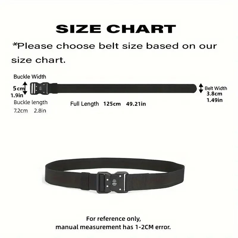 Quick Release Tactical Belt For Outdoor Sports And Everyday Wear