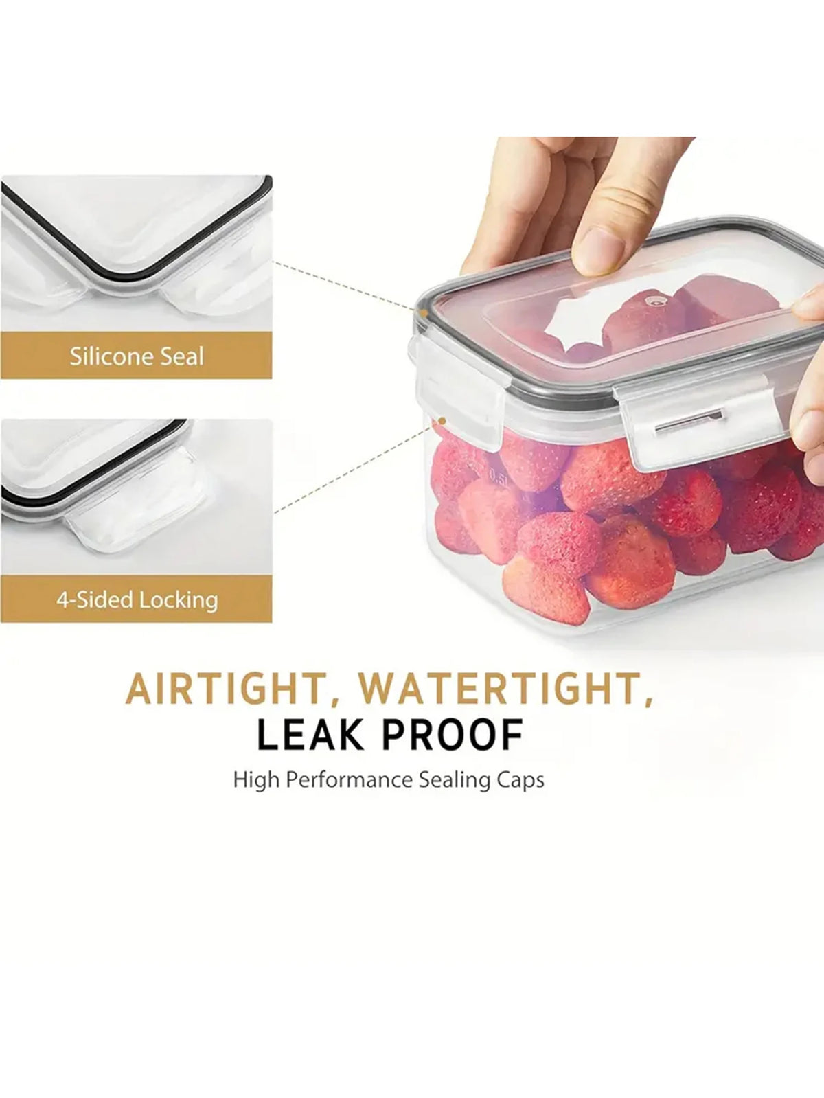Food Grade Airtight Storage Containers With Labels Set