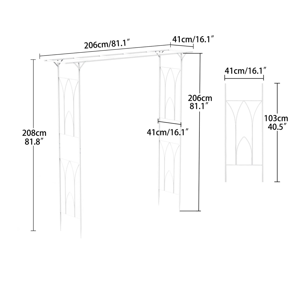 Metal Garden Arch Arbor For Weddings And Outdoor Climbing Plants