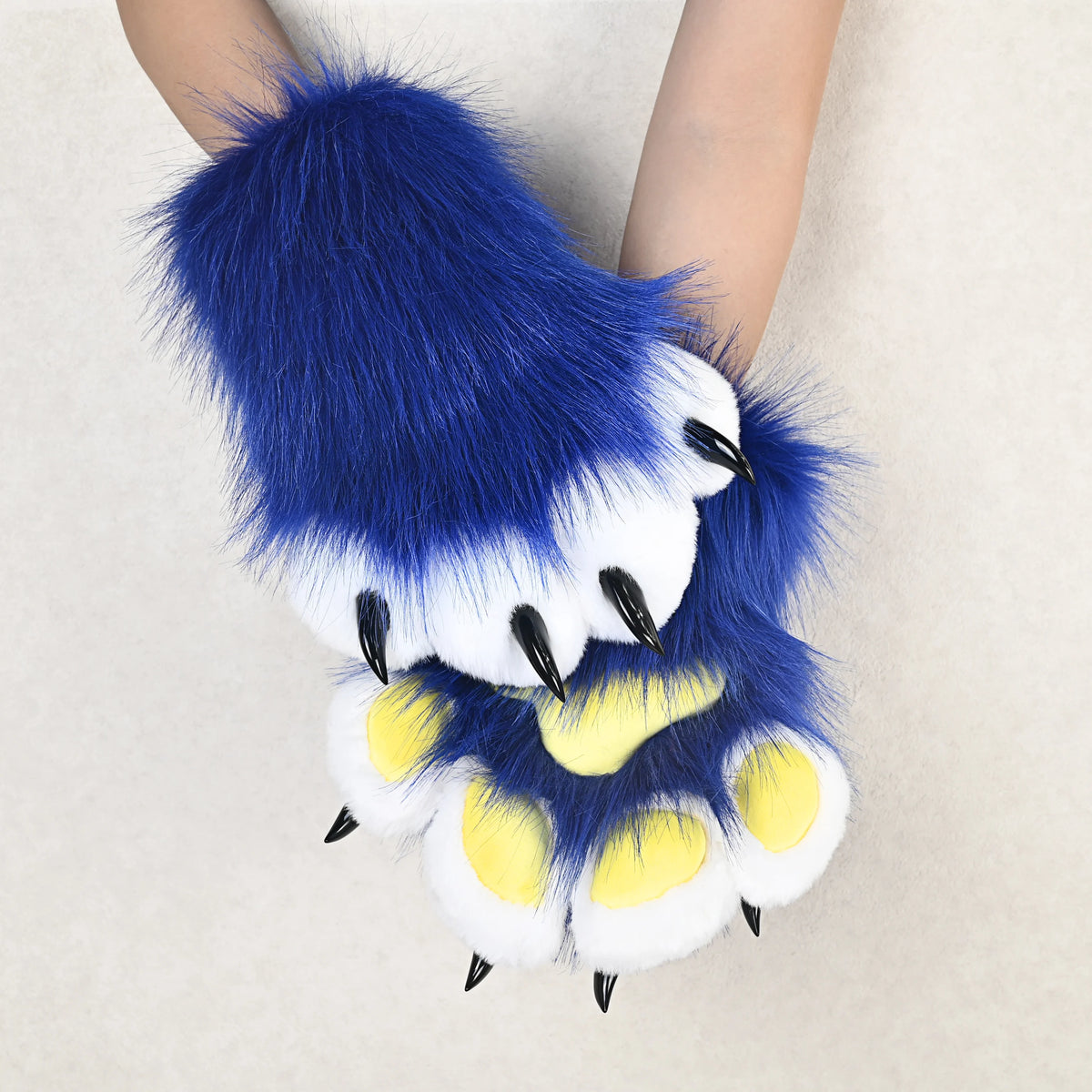 Faux Fur Cat Claw Cosplay Gloves for Animal Costume Parties