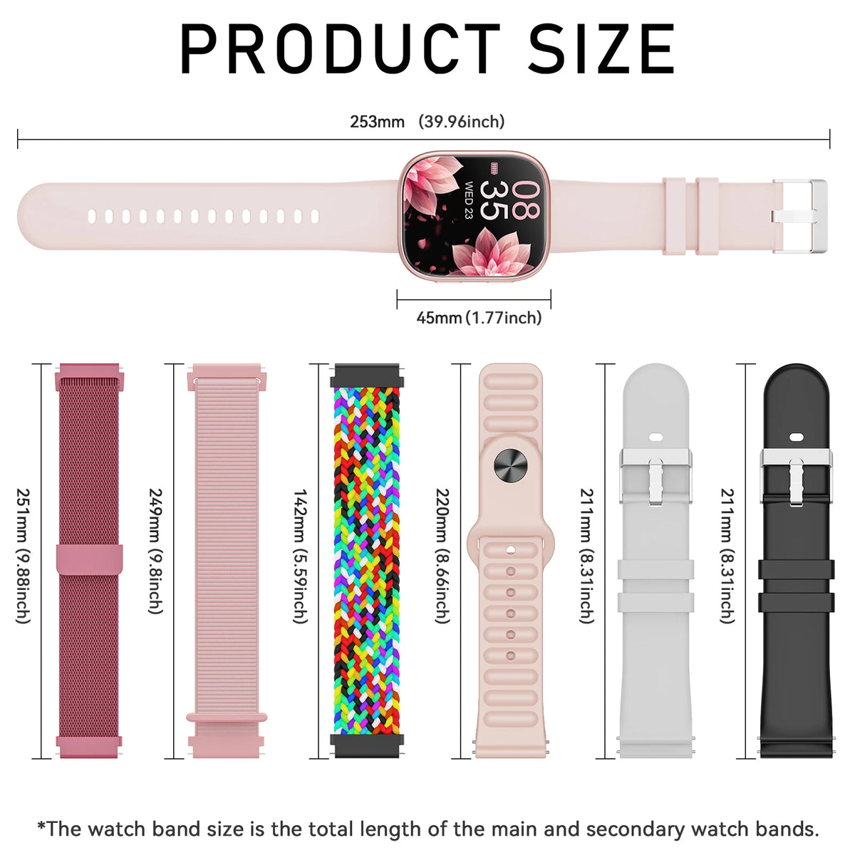 Ladies Smartwatch Fitness Tracker with Heart Rate and Sleep Monitoring