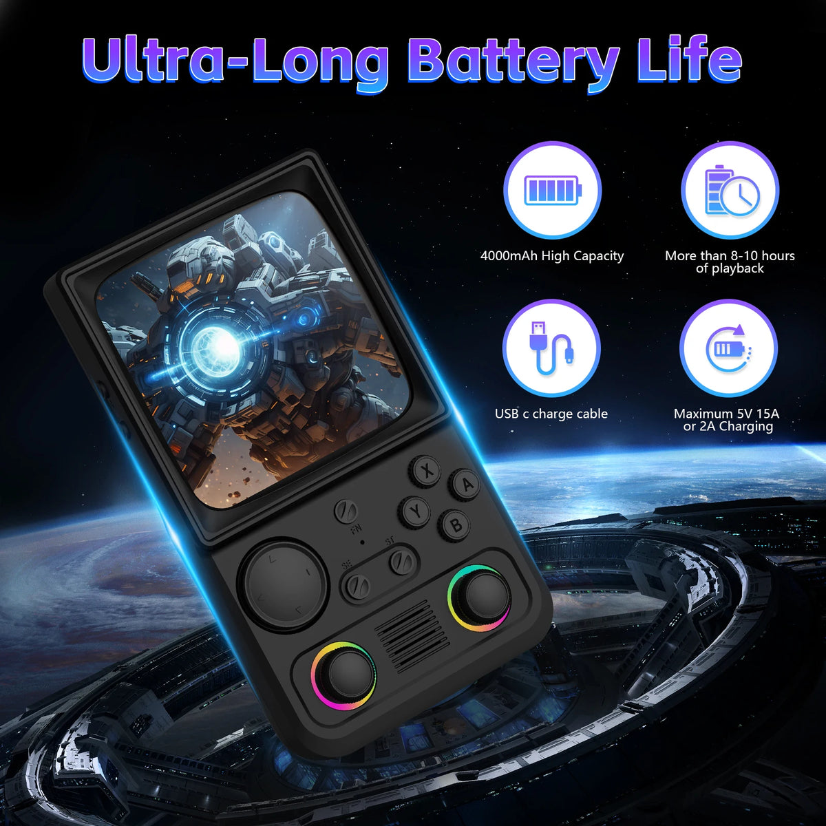 AISLPC RG40 MAX Portable Handheld Game Console With IPS Display