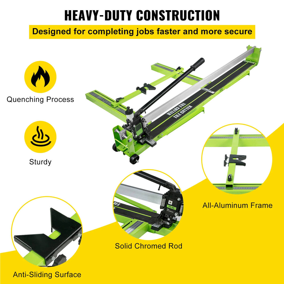 Manual Tile Cutter With Infrared Laser Positioning For Precision Cuts
