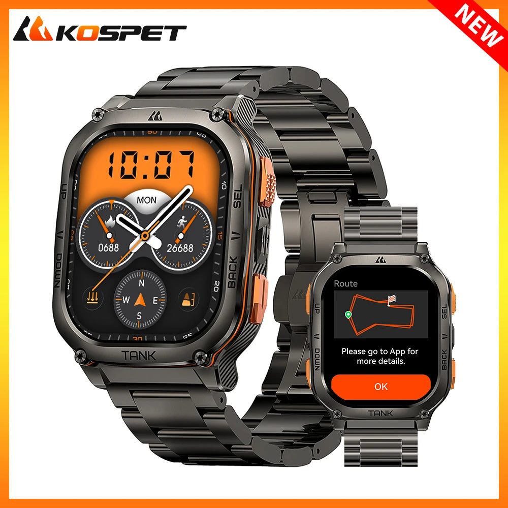 KOSPET Tank M3 Ultra GPS AMOLED Bluetooth Call Smartwatch