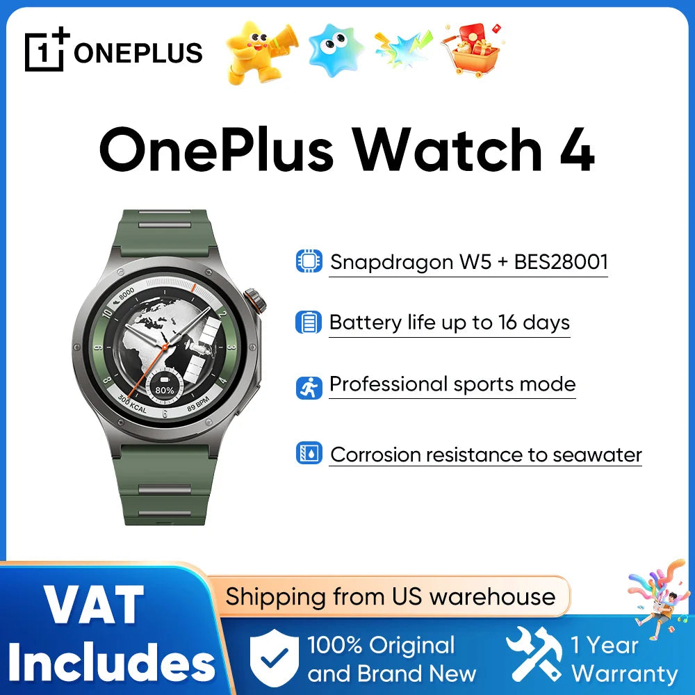 OnePlus Watch 4 Smartwatch With Fitness Sleep And Heart Tracking