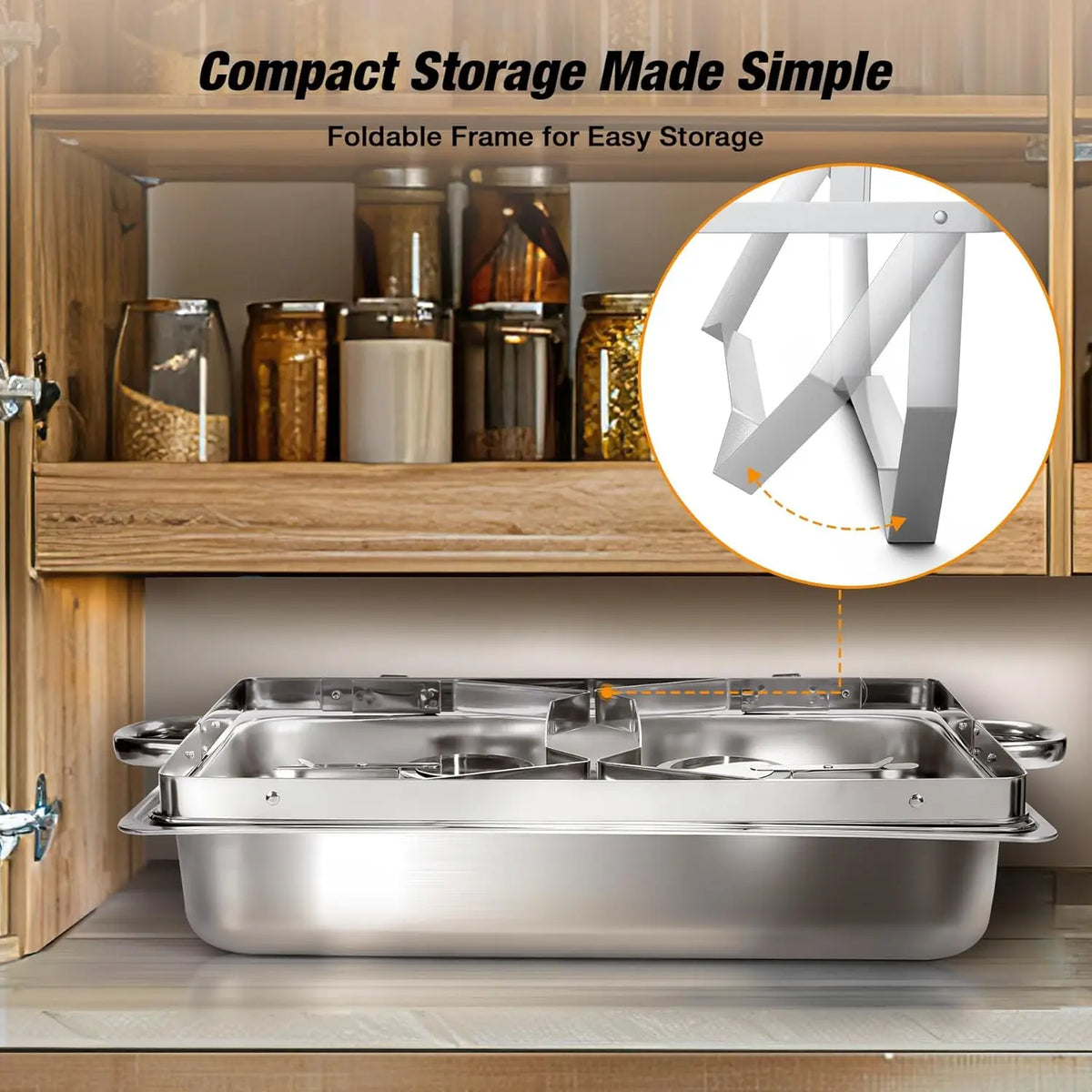 Stainless Steel Chafing Dish Buffet Set With Lids For Catering