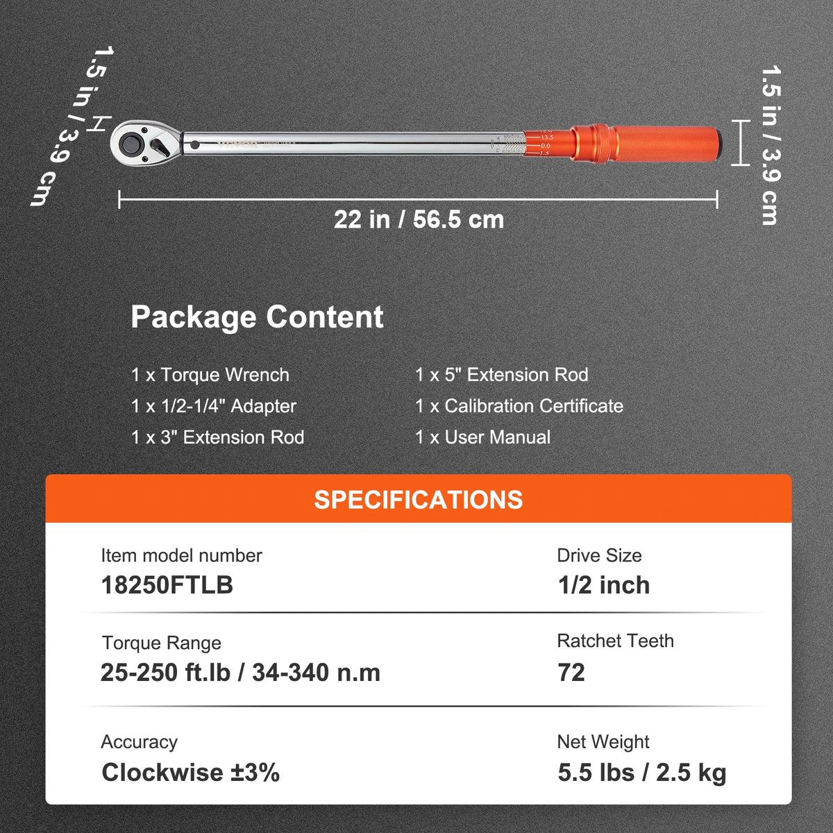 SucceBuy Precision Mechanical Torque Wrench For Automotive Repairs