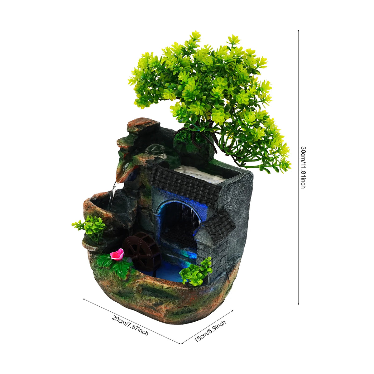 Bymaocar Flowing Water Tabletop Fountain For Home Office Desk Decor