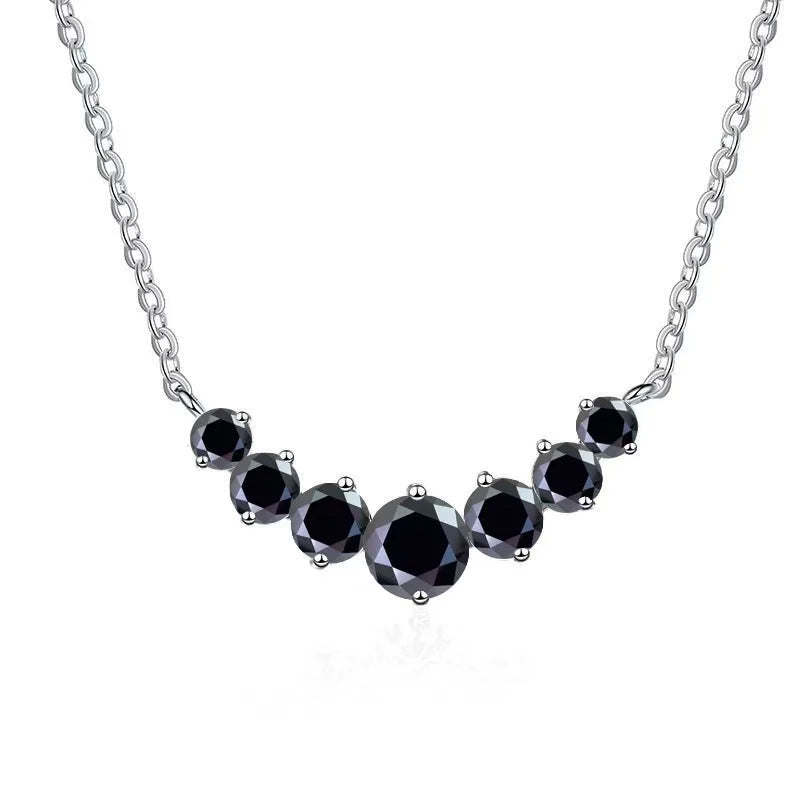 Elegant 925 Sterling Silver Moissanite Engagement Necklace