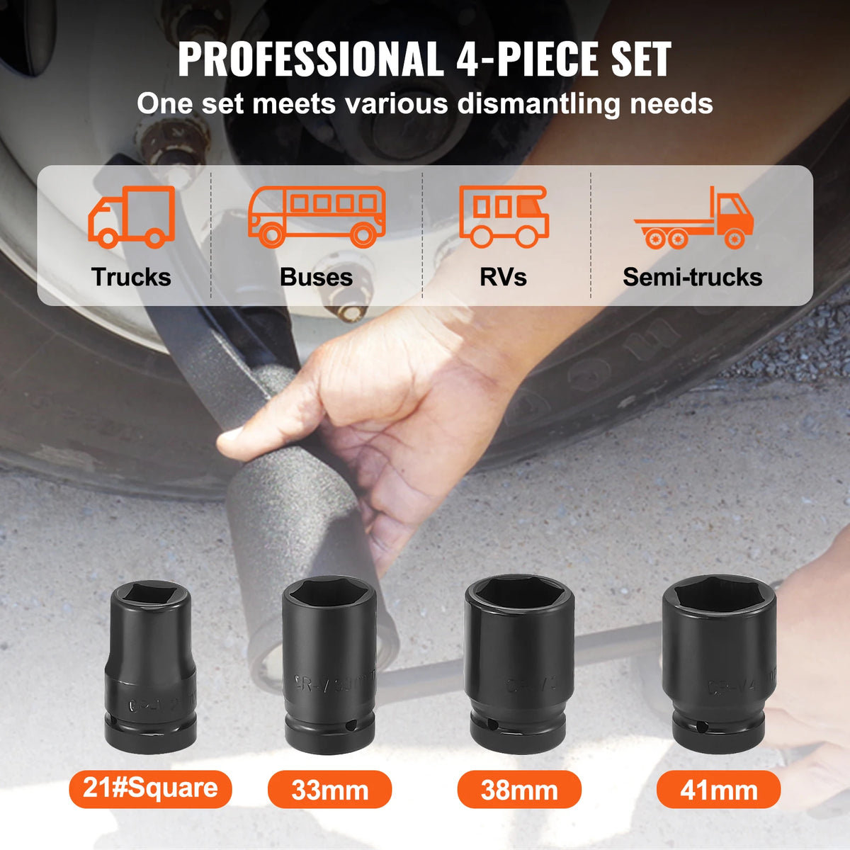 SucceBuy Heavy Duty Torque Multiplier Wrench Set With Case
