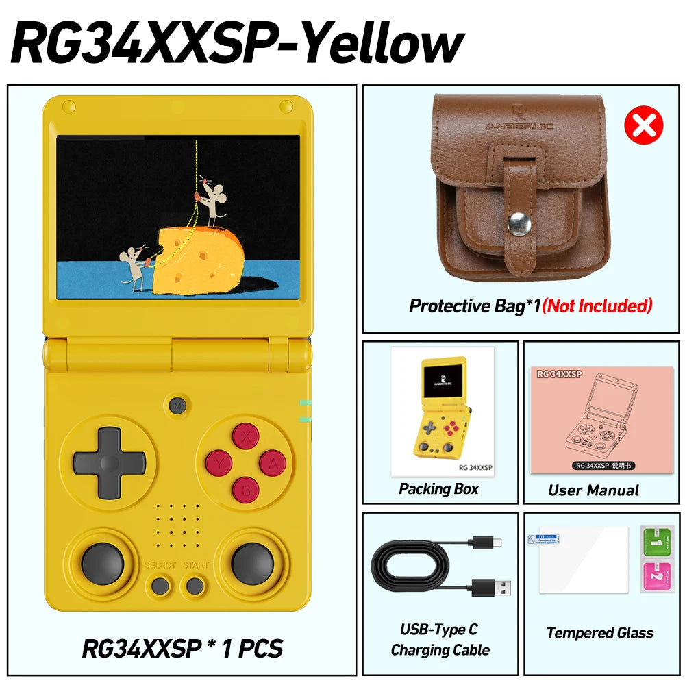 Anbernic RG34XXSP Linux Retro Handheld Game Console With TV Output