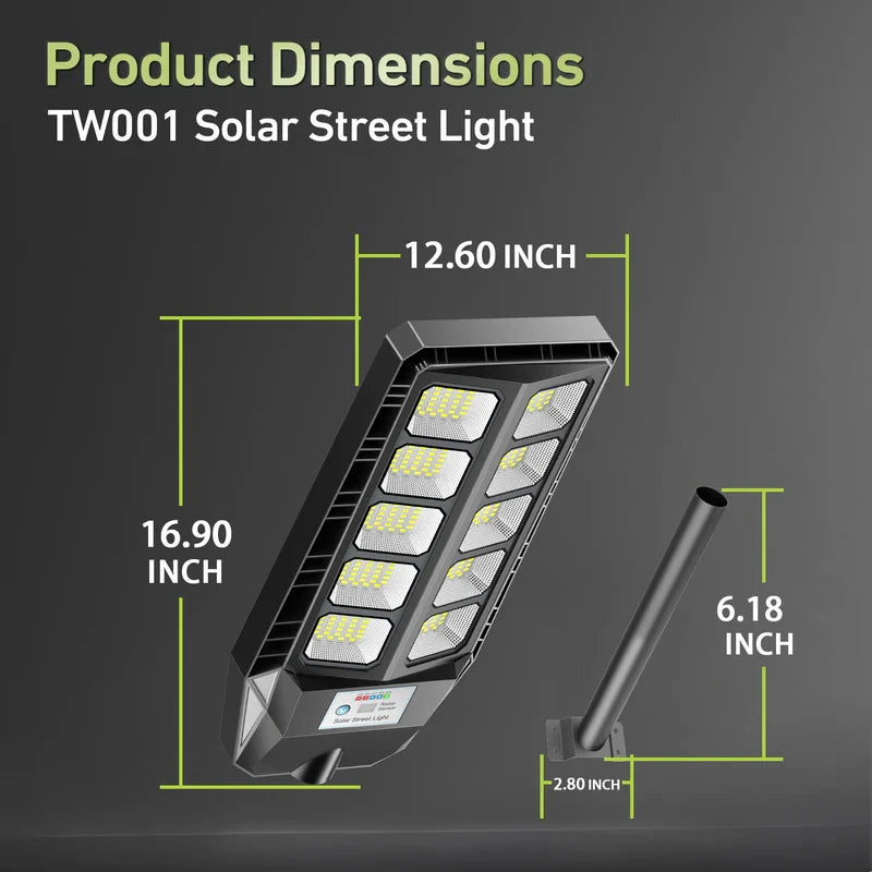 Solar LED Outdoor Street Light With Motion Sensor And Remote