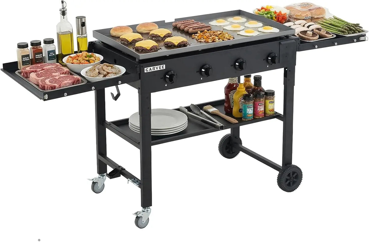 Tacleekii Four Burner Propane Flat Top Griddle for Outdoor Cooking