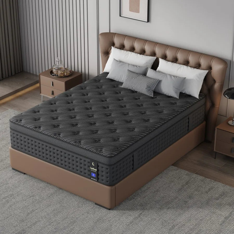 LayRoad Medium Firm Memory Foam And Pocket Spring Boxed Mattress