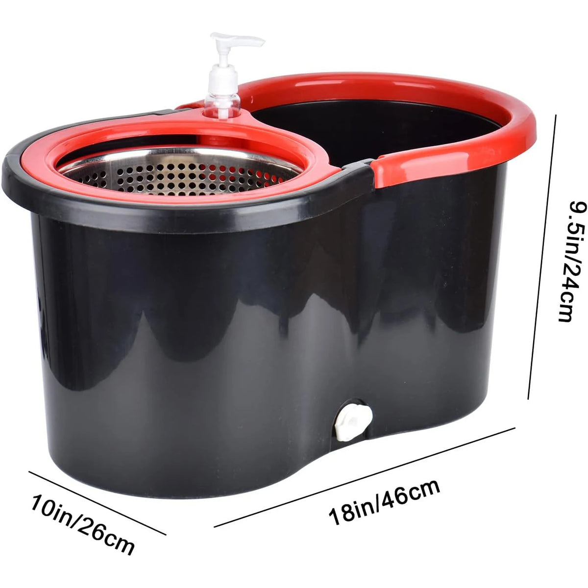 360 Spin Mop Bucket Set With Three Microfiber Cleaning Heads