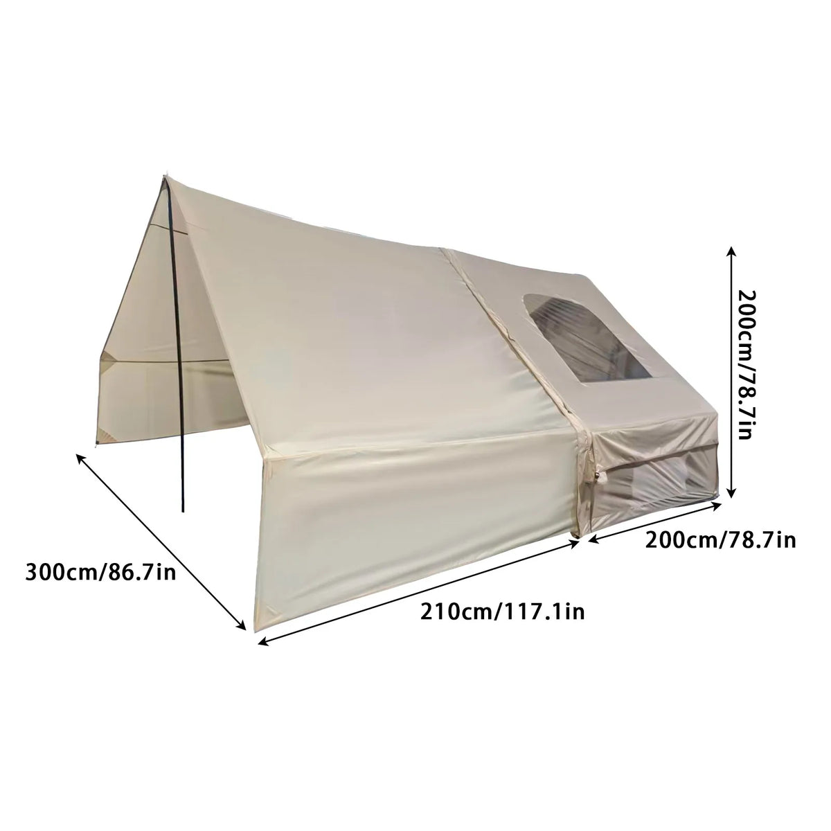 Pakicetus Inflatable Camping Tent With Sun Canopy For Outdoor Adventures