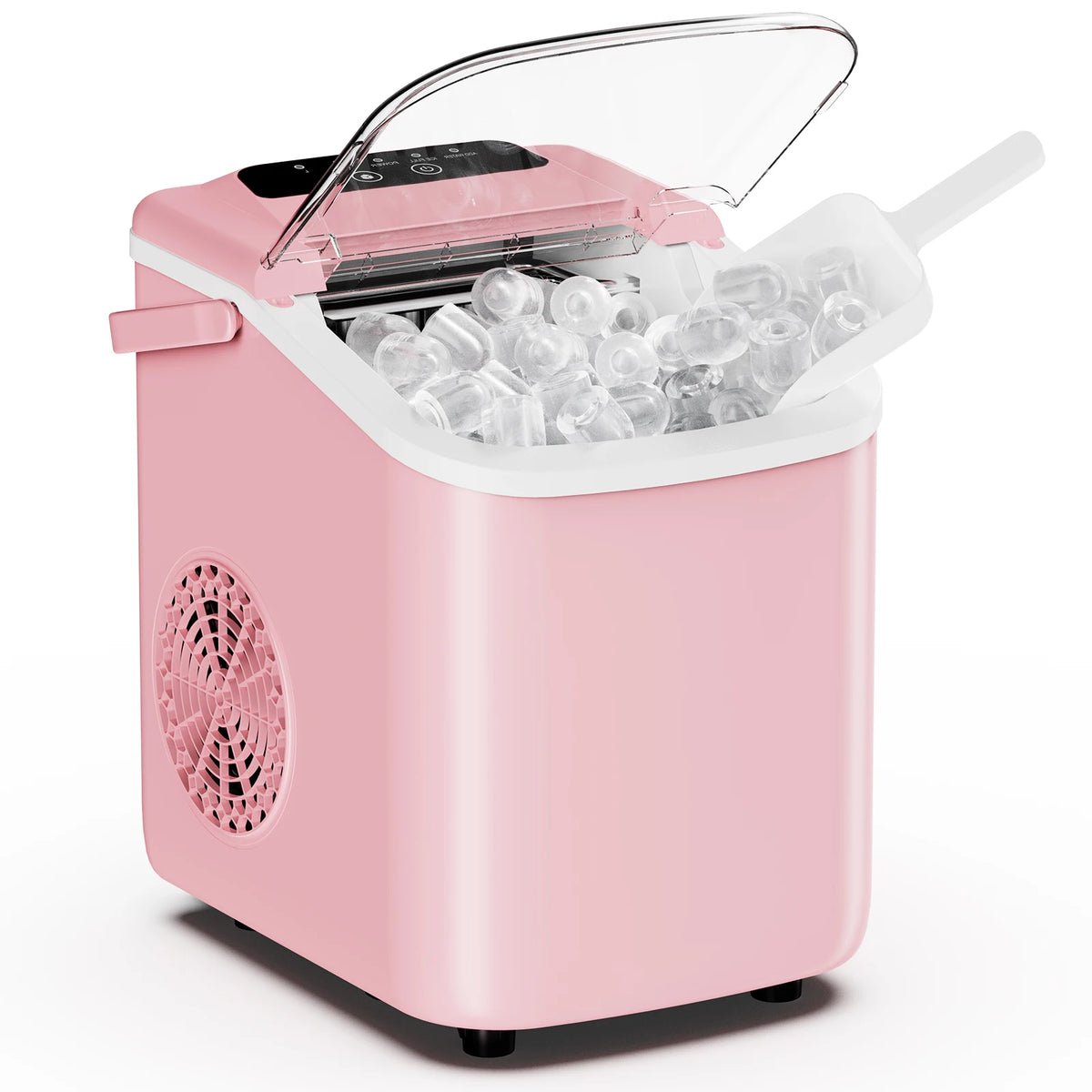 JHK Portable Countertop Ice Maker With Scoop And Handle