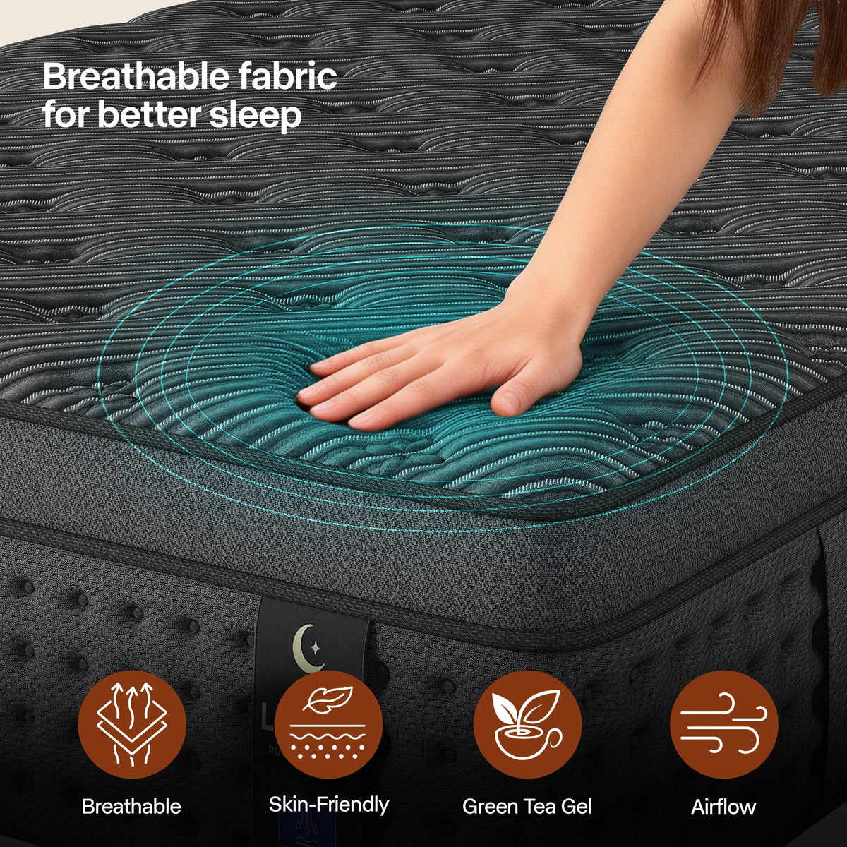 LayRoad Medium Firm Memory Foam And Pocket Spring Boxed Mattress
