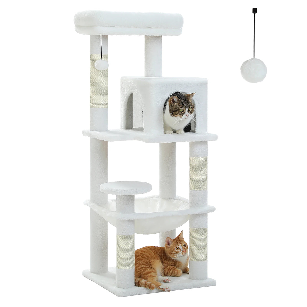 Petepela Indoor Cat Tower With Metal Frame And Hammock