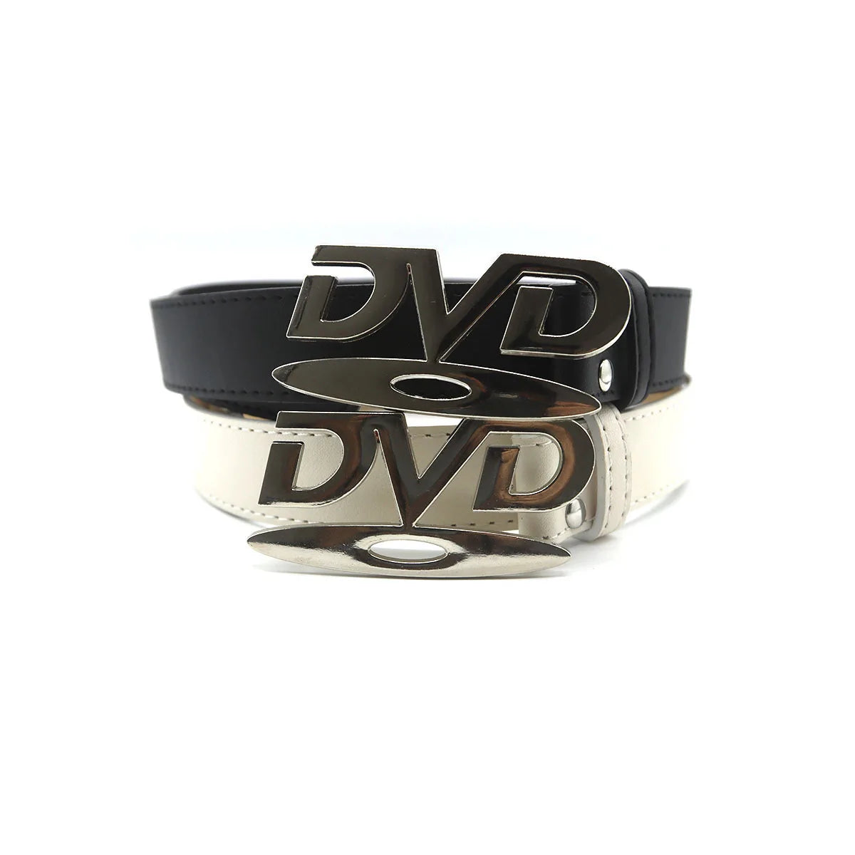 Unisex Nostalgic DVD Buckle Belt With Decorative Letter Design