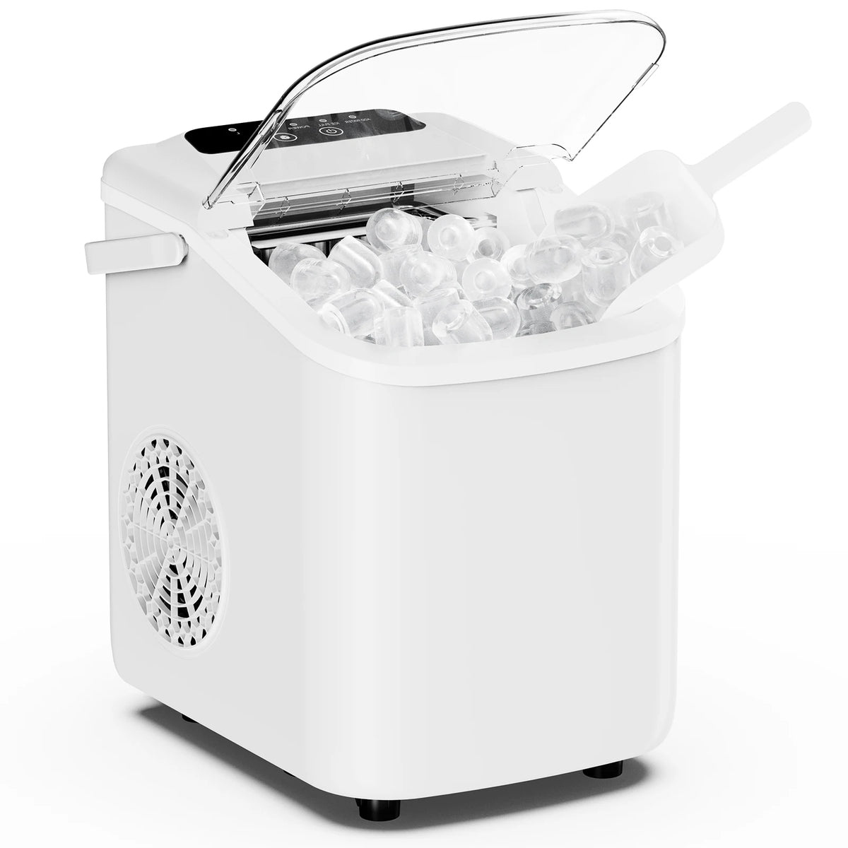 JHK Portable Countertop Ice Maker With Scoop And Handle