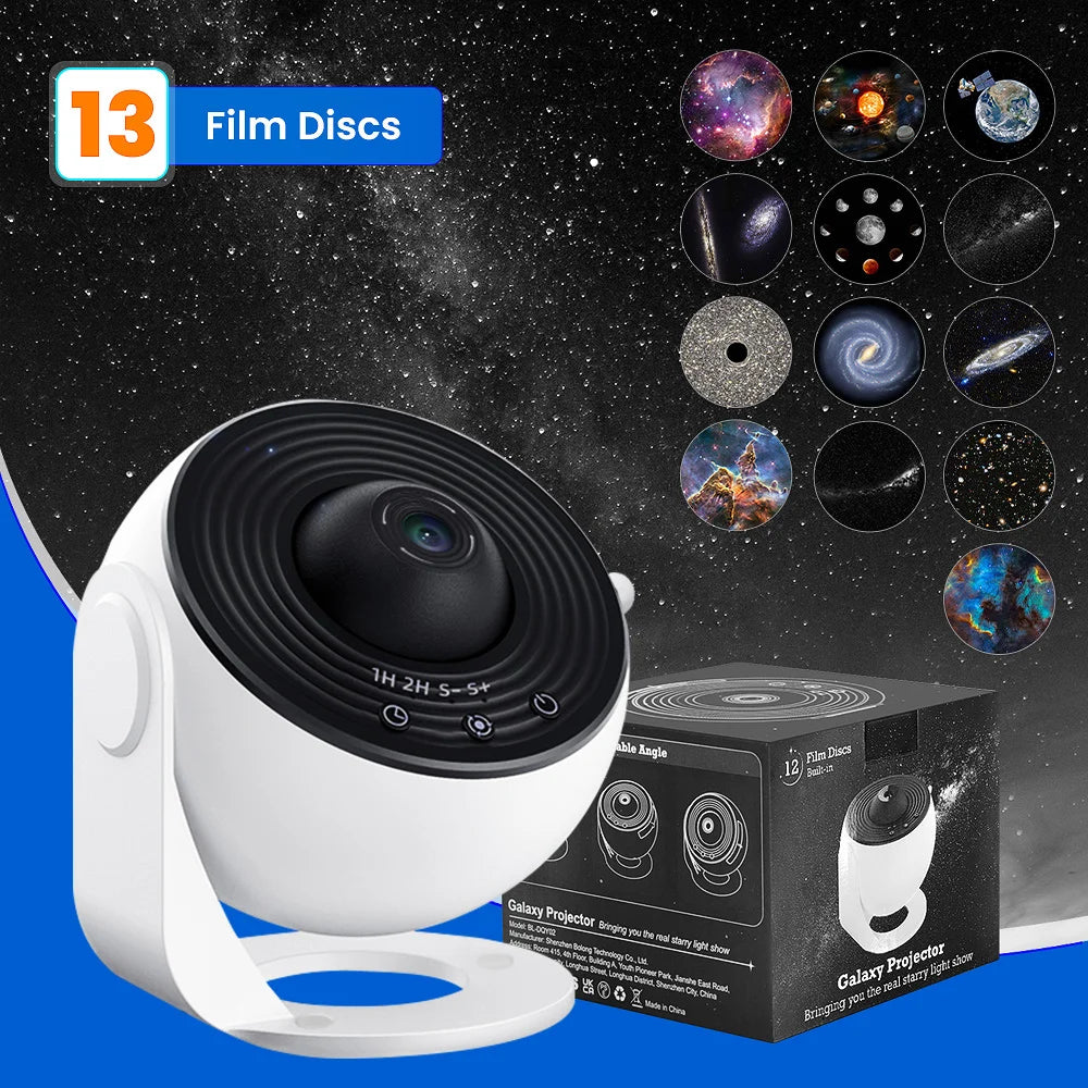 Aiopp Rotating Galaxy Star Projector Planetarium Night Light For Decor