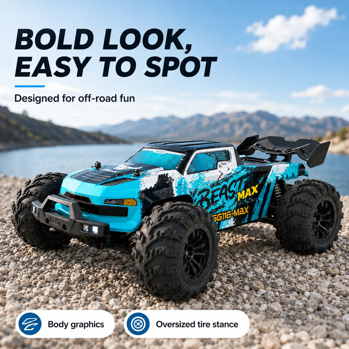 ZNLYRION Off Road RC Buggy Four Wheel Drive Remote Control
