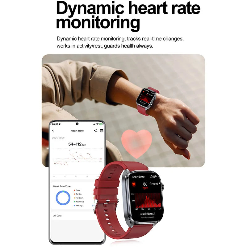 AI Smart Watch ECG Heart Health And Bluetooth Call Tracker