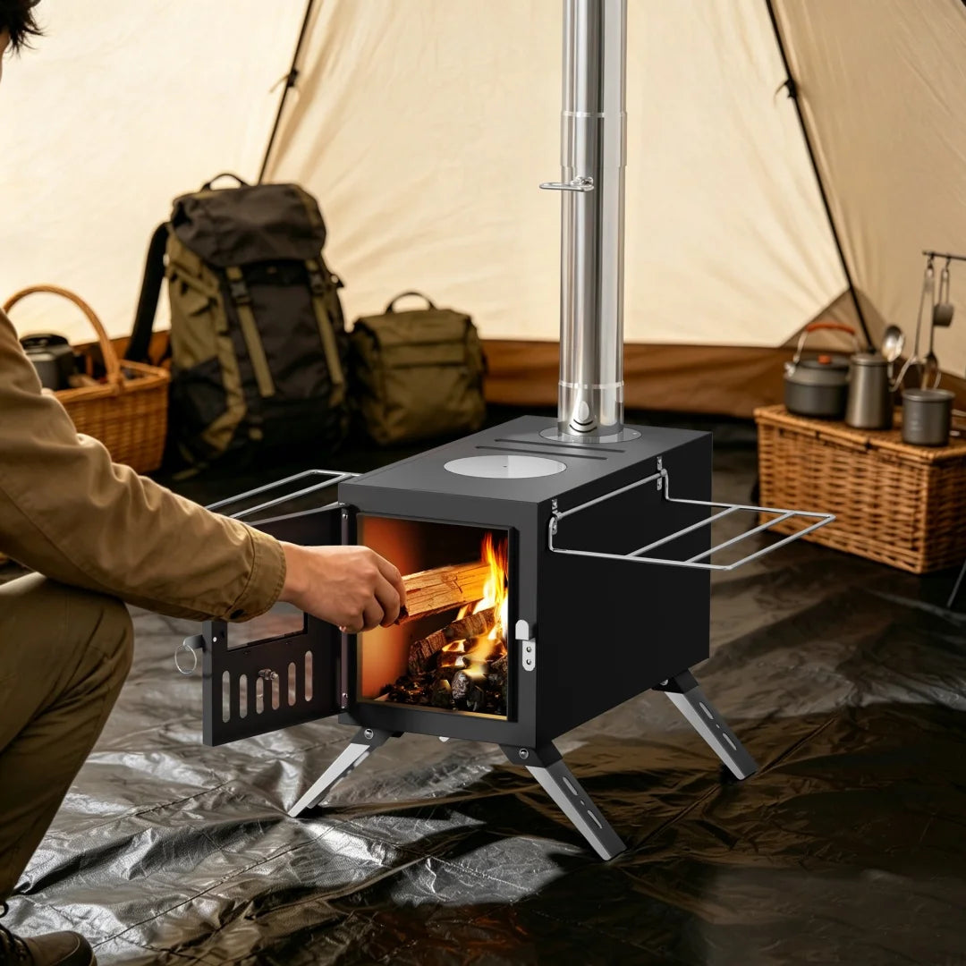 Heavy Duty Portable Wood Burning Stove For Outdoor Adventures