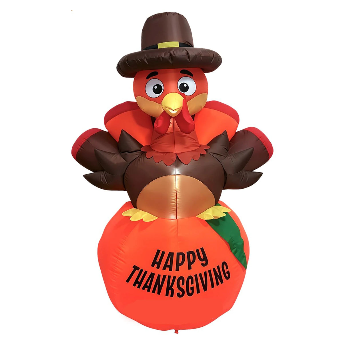 HiMISS Lighted Pumpkin Turkey Inflatable Thanksgiving Outdoor Yard Decoration