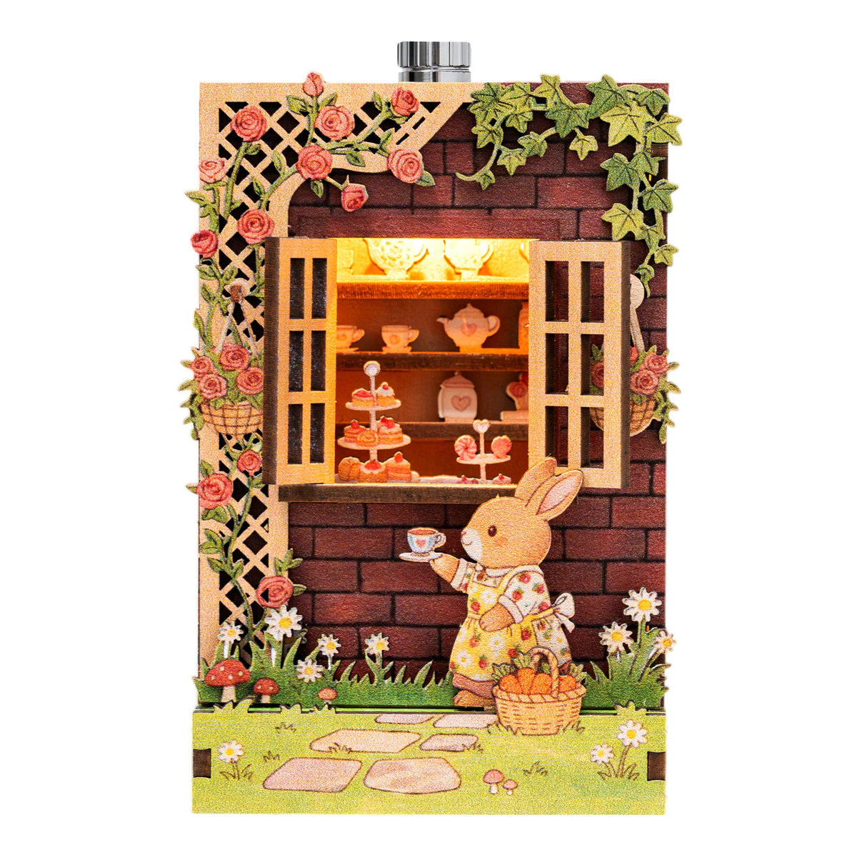 Wooden DIY Book Nook Puzzle Kit Animal House Model Decoration