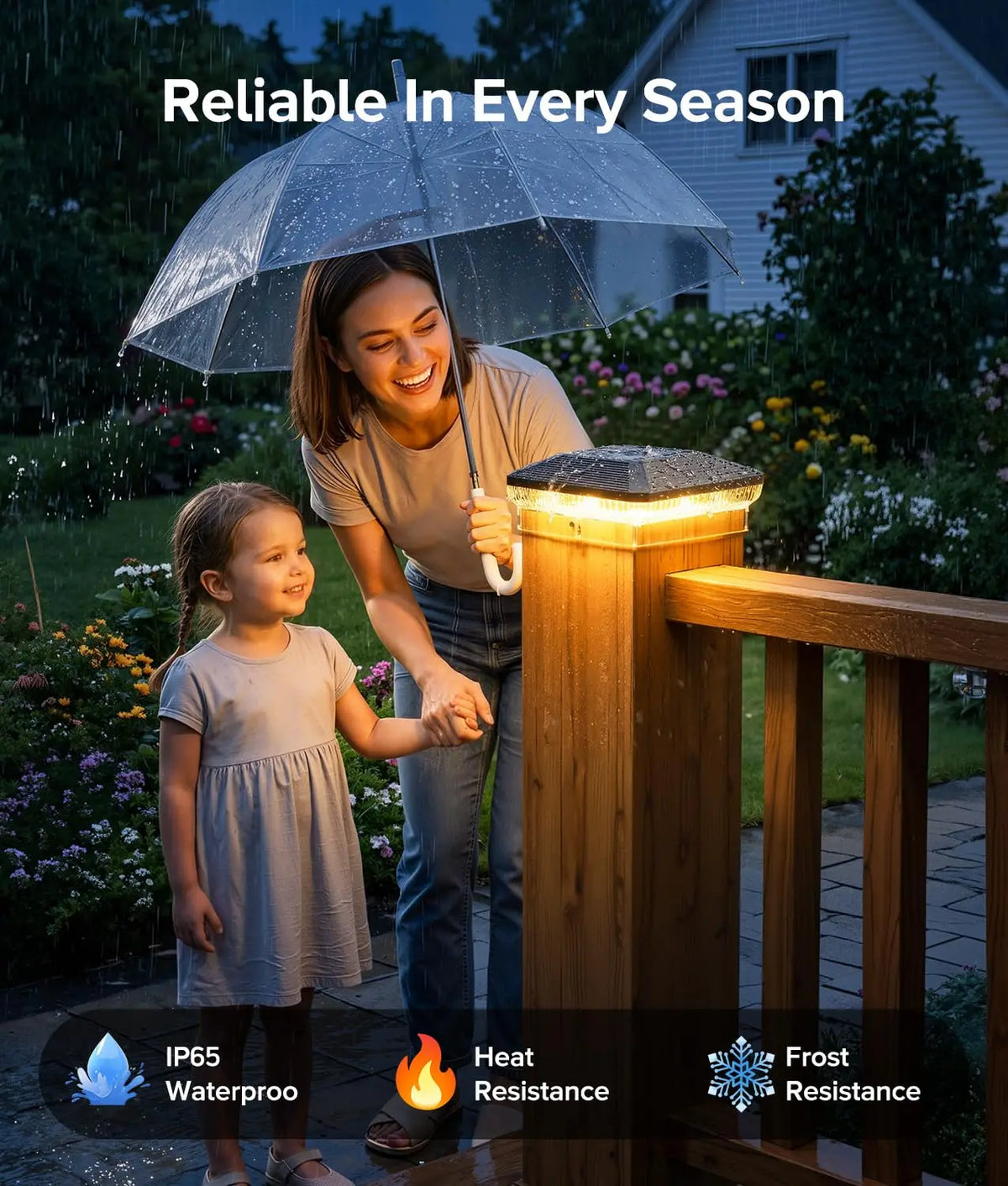 Kpstek Solar Post Cap Lights With Automatic Mode Waterproof Outdoor