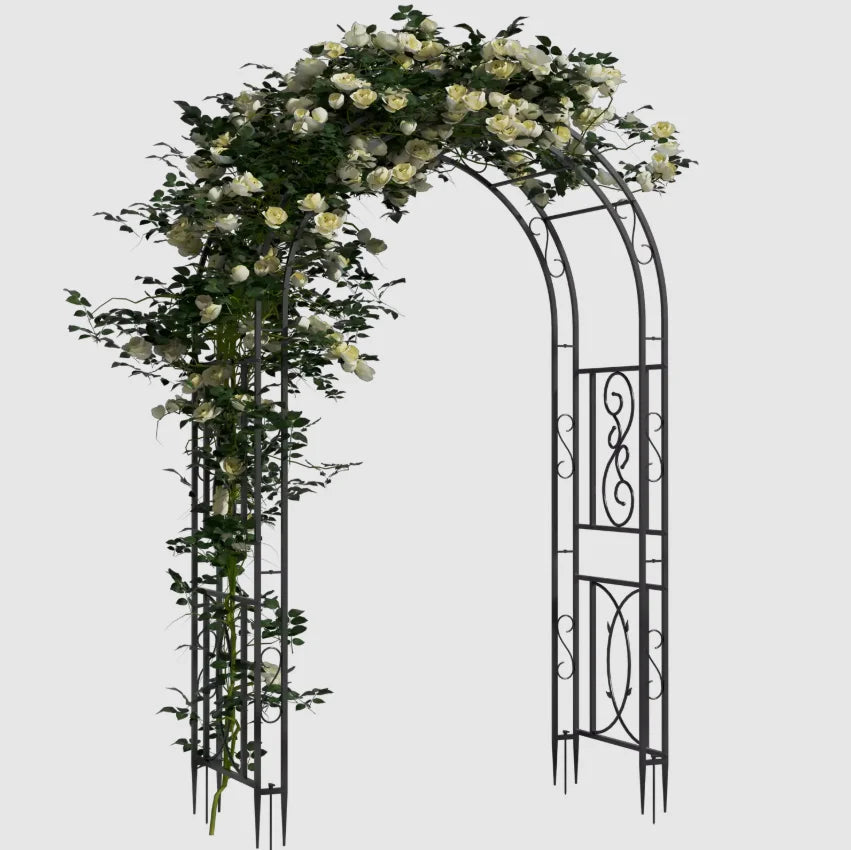 Heavy Duty Metal Garden Arbor Trellis for Climbing Plants