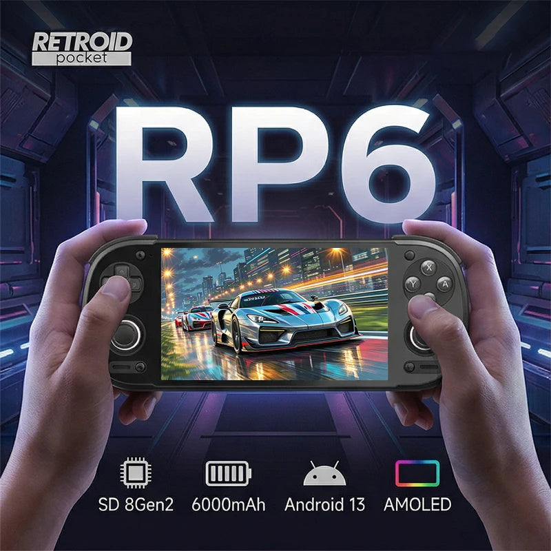Retroid Pocket 6 Android Handheld Gaming Console For Entertainment