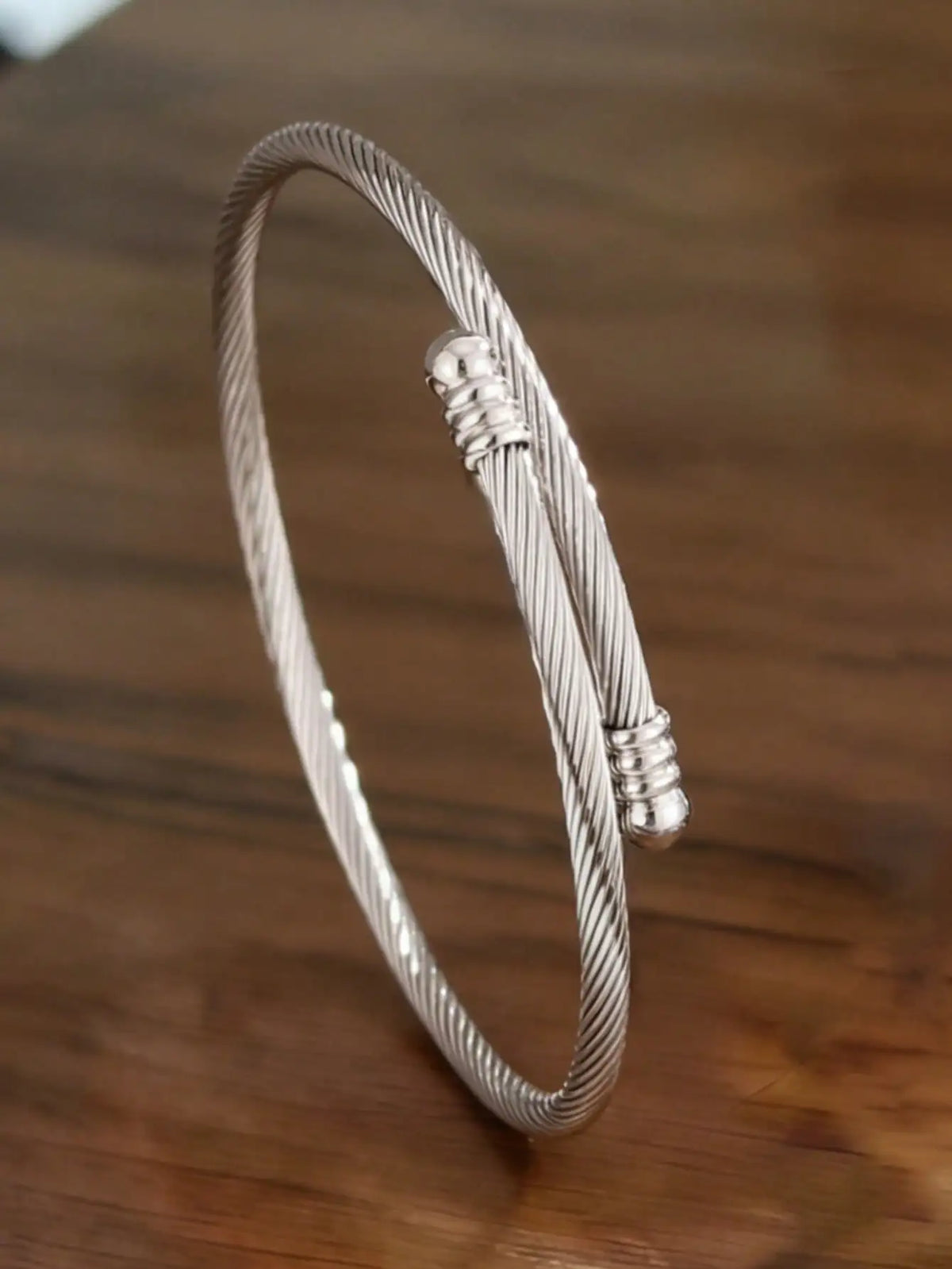 Minimalist Stainless Steel Five Leaf Clover Charm Bracelet Set